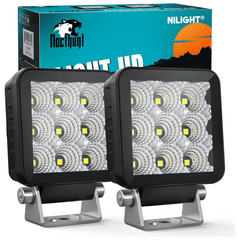 3 Inch 9LED Square Flood Built-in EMC LED Pod Lights (Pair)