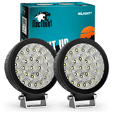 4.3 Inch 25LED Round Flood Built-in EMC LED Pod Lights (Pair) Nilight