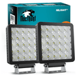 5 Inch 25LED Square Flood Built-in EMC LED Pod Lights (Pair) Nilight