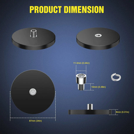 Mounting Accessory Magnetic Base Bottomed-Mounted Sucker Holder Bracket (Pair)