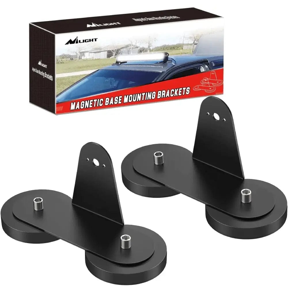 Magnetic Base Side-Mounted Sucker Holder Bracket (Pair) Nilight