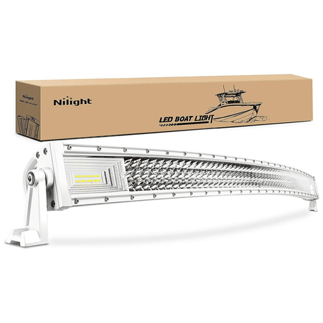 52 Inch 783W Spot Flood Combo White Case Led Light Bar Nilight