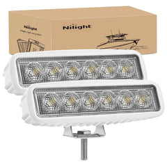 6 Inch 18W 1800LM Flood White Case Led Work Lights (Pair)