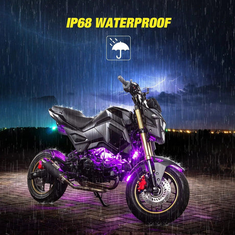 Trailer Light Motorcycle RGB Dual RF Remote Control LED Strip Lights 12PCS