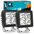 2 Inch 6LED 20W Square Spot Built-in EMC LED Pod Lights (Pair) Nilight