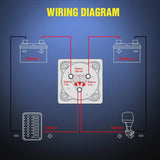 Rocker Switch Nilight 1-2-Both-Off Battery Switch, 12V-48V Battery Disconnect Master Cutoff Switch for Marine Boat Car RV ATV UTV Vehicle, Waterproof Heavy Duty Battery Isolator Switch, 2 Years Warranty