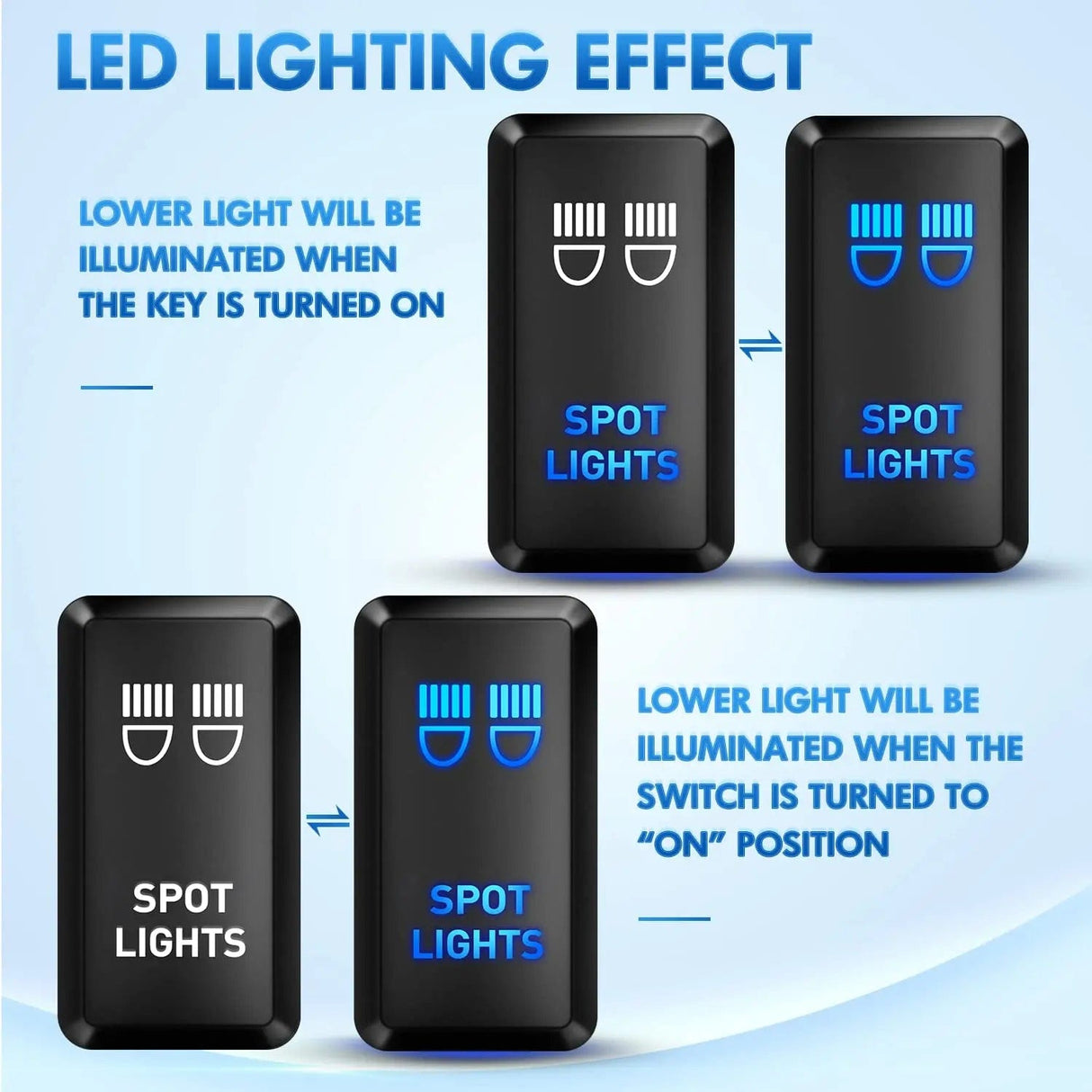 Toyota Spot Lights Push Button ON/Off Tall Switch Nilight