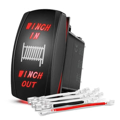 7Pin Laser On/Off Winch Rocker Switch Red