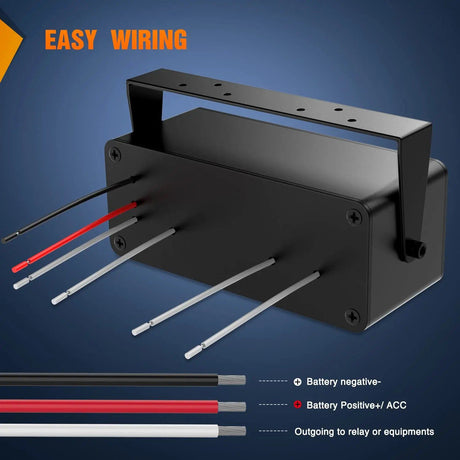 Rocker Switch 4Gang Aluminum ON/Off Blue Rocker Switch Box w/ QC 3.0 Dual USB Charger Voltmeter