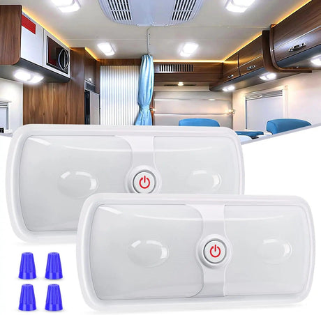 RV Interior Ceiling White LED Lights (Pair) Nilight