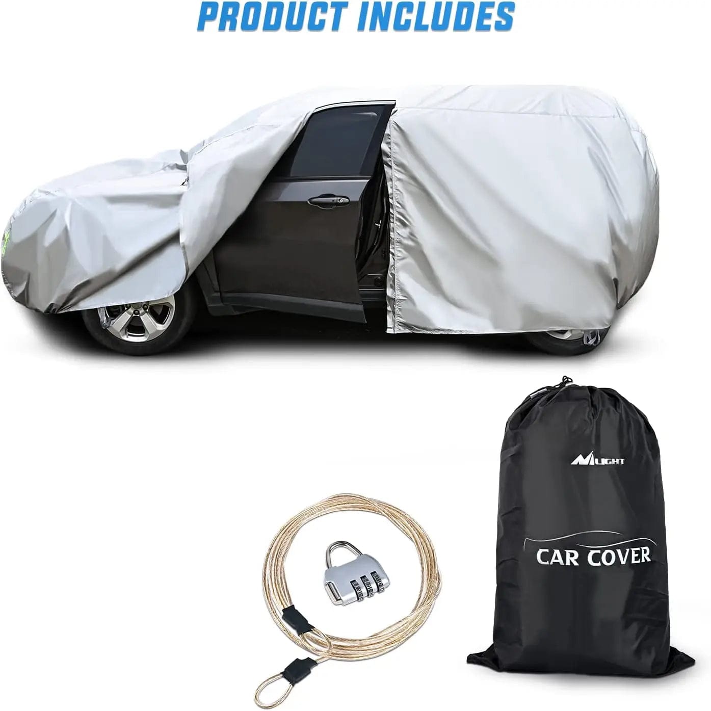 SUV Car Cover UV Protection Length 186 to 193 inch Nilight