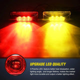 3.9 Inch Amber Red LED Fender/Side Marker Light (10 Pcs) Nilight