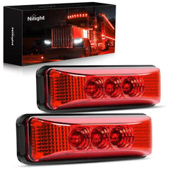 3.9 Inch Red LED Fender/Side Marker Light (Pair)