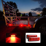 Trailer Light 3.9" Red LED Fender/Side Marker Light (Pair)