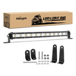 13 Inch 36W 12LED Single Row Ultra-Slim Spot Flood Combo LED Light Bars Nilight