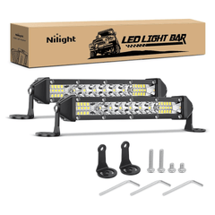 7 Inch 48W 16LED Single Row Ultra-Slim Spot Flood LED Light Bars