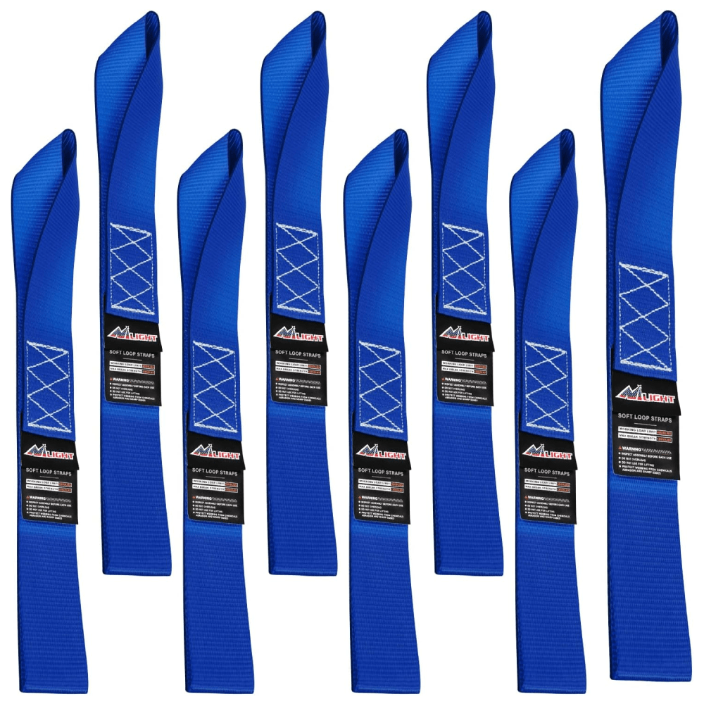 Motorcycle Tie Down Straps Max Break Strength 12000Lbs Blue Nilight