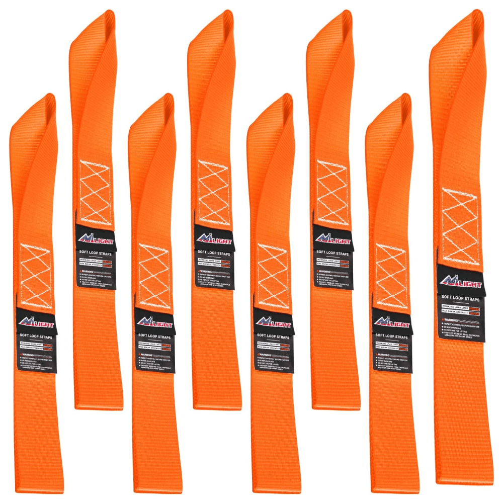 Motorcycle Tie Down Straps Max Break Strength 12000Lbs Orange Nilight