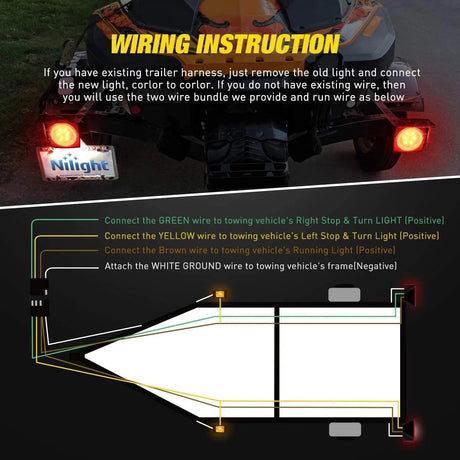 Trailer Light Square LED Trailer Light Kit (Pair)