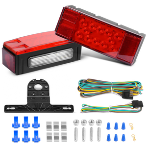 Trailer Light Submersible Low Profile Rectangular LED Trailer Light Kit (Pair)