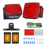 Trailer Light Submersible Square LED Trailer Light Kit (Pair)