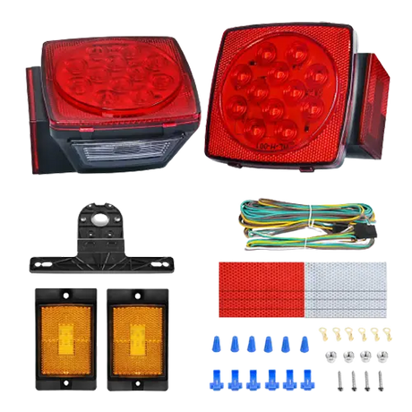 Trailer Light Submersible Square LED Trailer Light Kit (Pair)