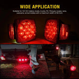 Trailer Light Submersible Square LED Trailer Light Kit (Pair)