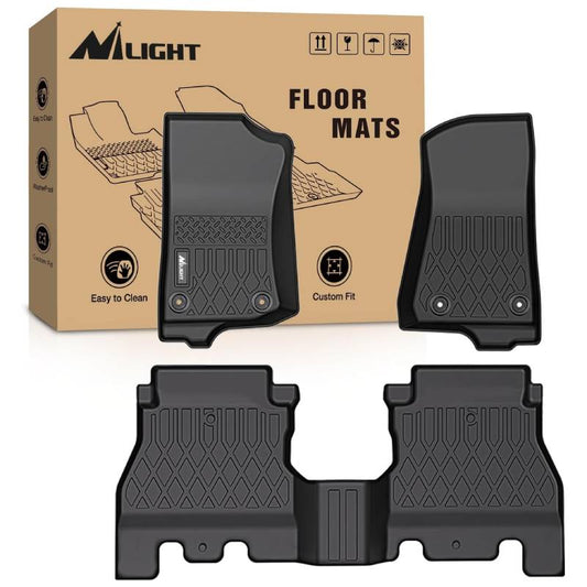 2018-2024 Jeep Wrangler JL Unlimited 4 Door (Not for JK or 4XE) TPE Floor Mats Nilight