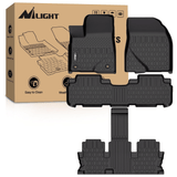 2014-2019 Toyota Highlander 7 & 8 Seats TPE Floor Mats Nilight