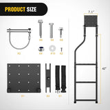 Tailgate Ladder For Pickup with Aluminum Step Grip Plate Nilight