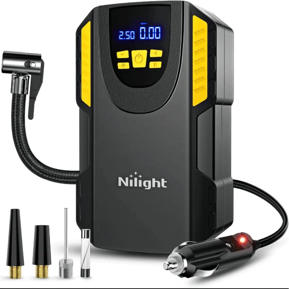 Tire Inflator Air Compressor Pump Auto-Shut Off Nilight