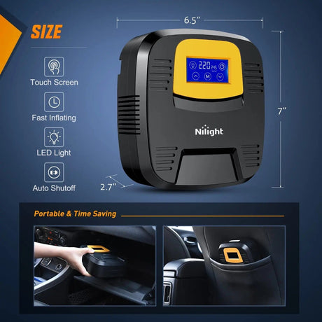 Tire Inflator Digital Touch Screen Nilight