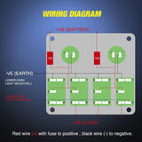 switch panel 4Gang ON/Off Blue Rocker Switch Panel w/ USB Charger Power Socket Fuse