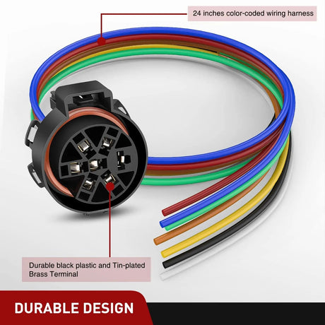 USCAR 7 Pin Trailer Wiring Harness Nilight