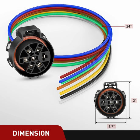 USCAR 7 Pin Trailer Wiring Harness Nilight