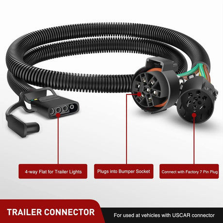 USCAR 7 Pin to 4 Pin Trailer Harness Nilight