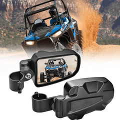 UTV Side Mirrors Offroad Rear View Universal Fits with Windshield for 1.75inch Roll Cage Polaris Ranger RZR Pioneer Can-Am Commander Kawasaki Yamaha Cfmoto