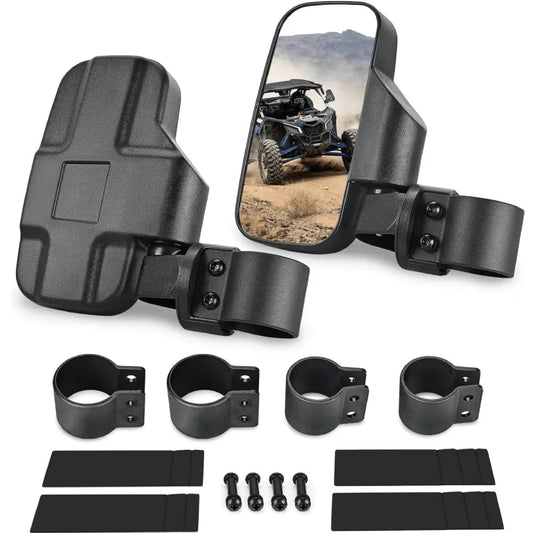 UTV Side Mirrors Universal Fit For 1.6in to 2in Roll Cages Nilight