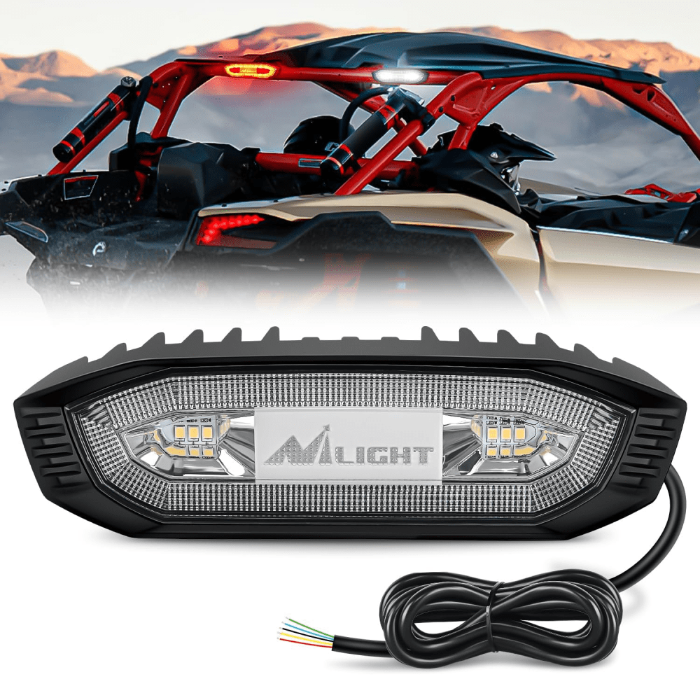 LED Chase Brake Light Universal 1.75in-2.0in Roll Bar Mount Nilight