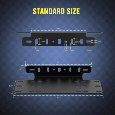 Mounting Accessory Universal License Front Plate Mount Bracket