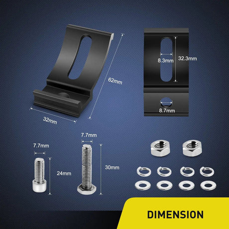 Mounting Accessories Universal Slide Base Mount Bracket (Pair)