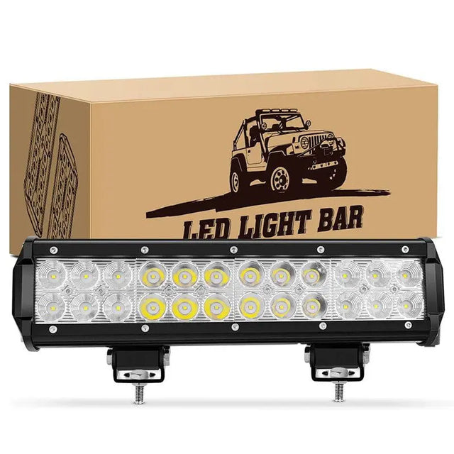 Nilight Led Light Bar 72W 12Inch LED Light Bar Spot Flood Combo 5040lm LED Fog Lights Pods Off Road Light Driving Working Light for Truck Golf Cart SUV ATV UTV Boat, 2 Years Warranty