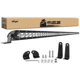 LED Light Bar Nilight 40007C-A 51Inch 250W Super Slim Spot Flood Combo LED light Bar Driving Fog Single Row Off Road LED Lights-2 Style Mounting Brackets