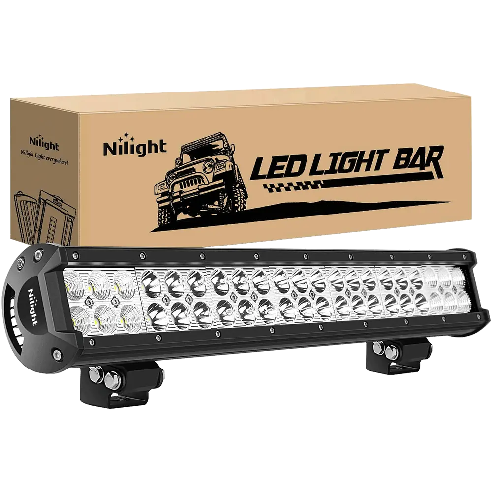 20" 126W Double Row Spot/Flood Led Light Bar Nilight