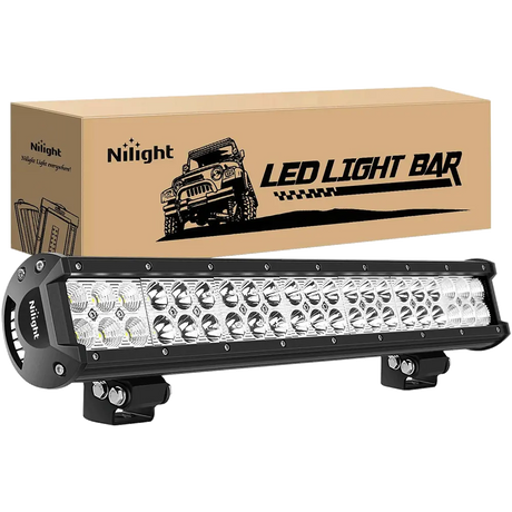 20" 126W Double Row Spot/Flood Led Light Bar Nilight