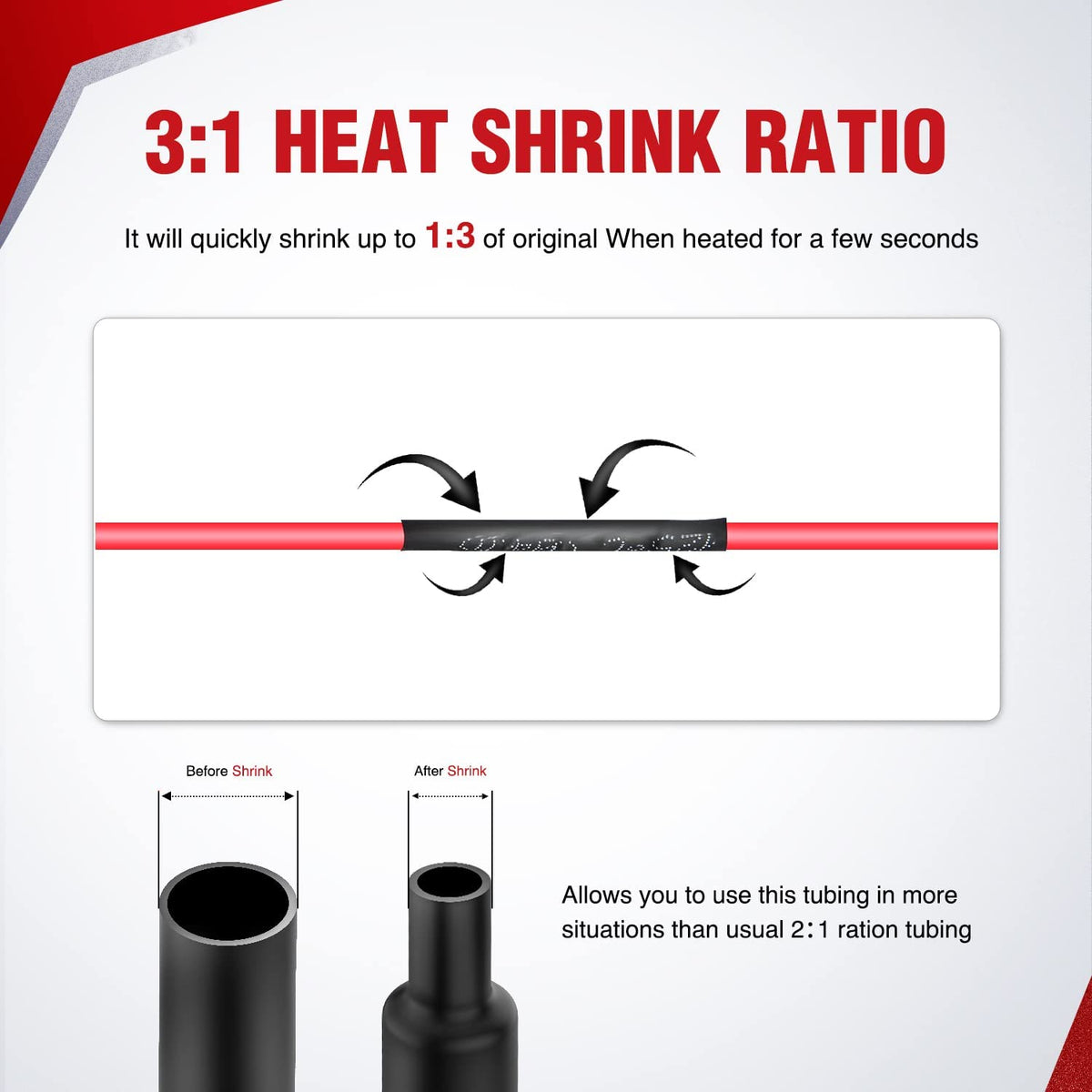 Electrical Insulation Shrink Wrap, Heat Shrink Tube Fishing Rod