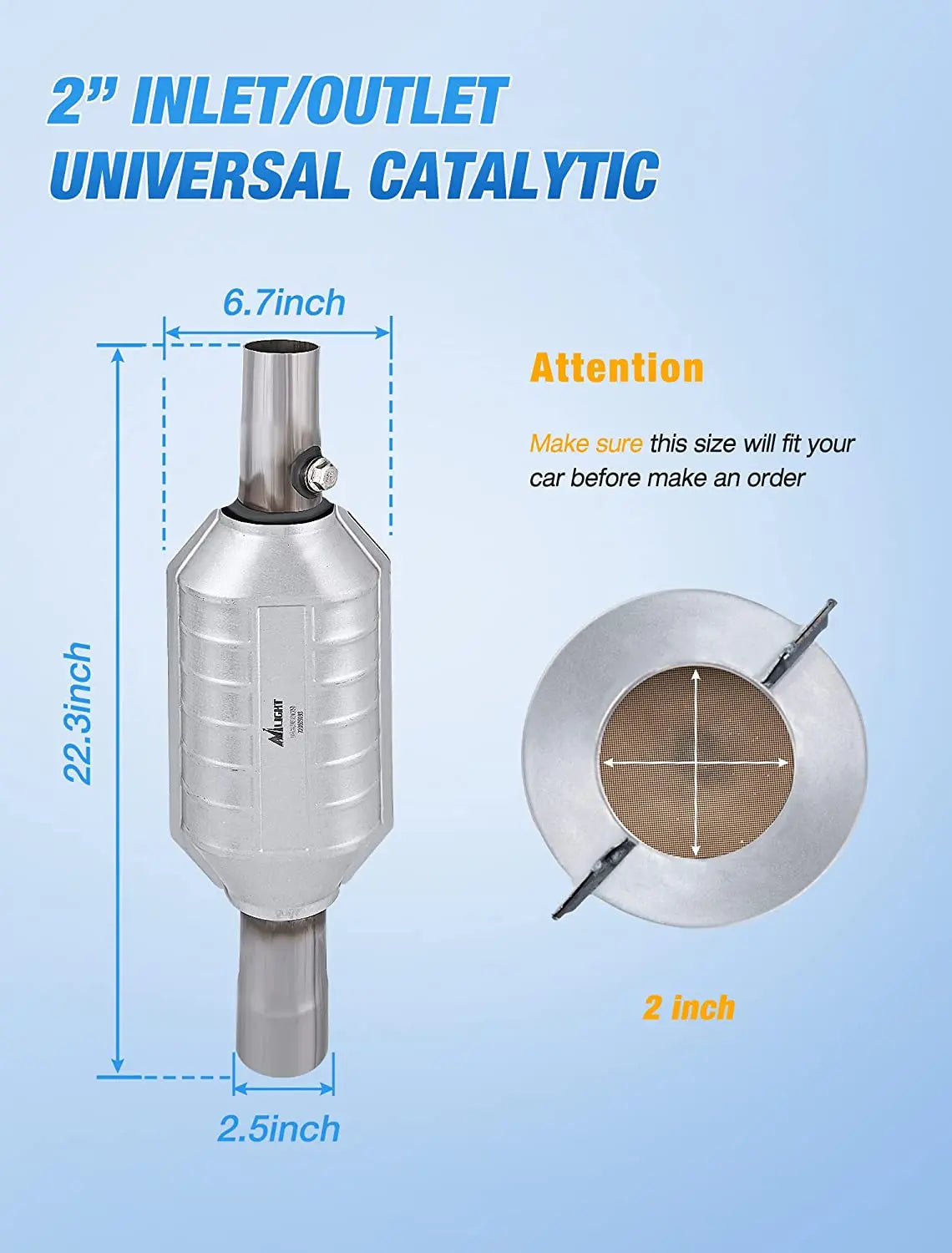 Catalytic Converter Nilight Catalytic Converter for Jeep Cherokee 2.5L 4.0L 1996 1997 1998 1999 2000/1993-1998 Grand Cherokee 4.0L/5.2L/5.9L,Custom Fit Cat (EPA Standard)