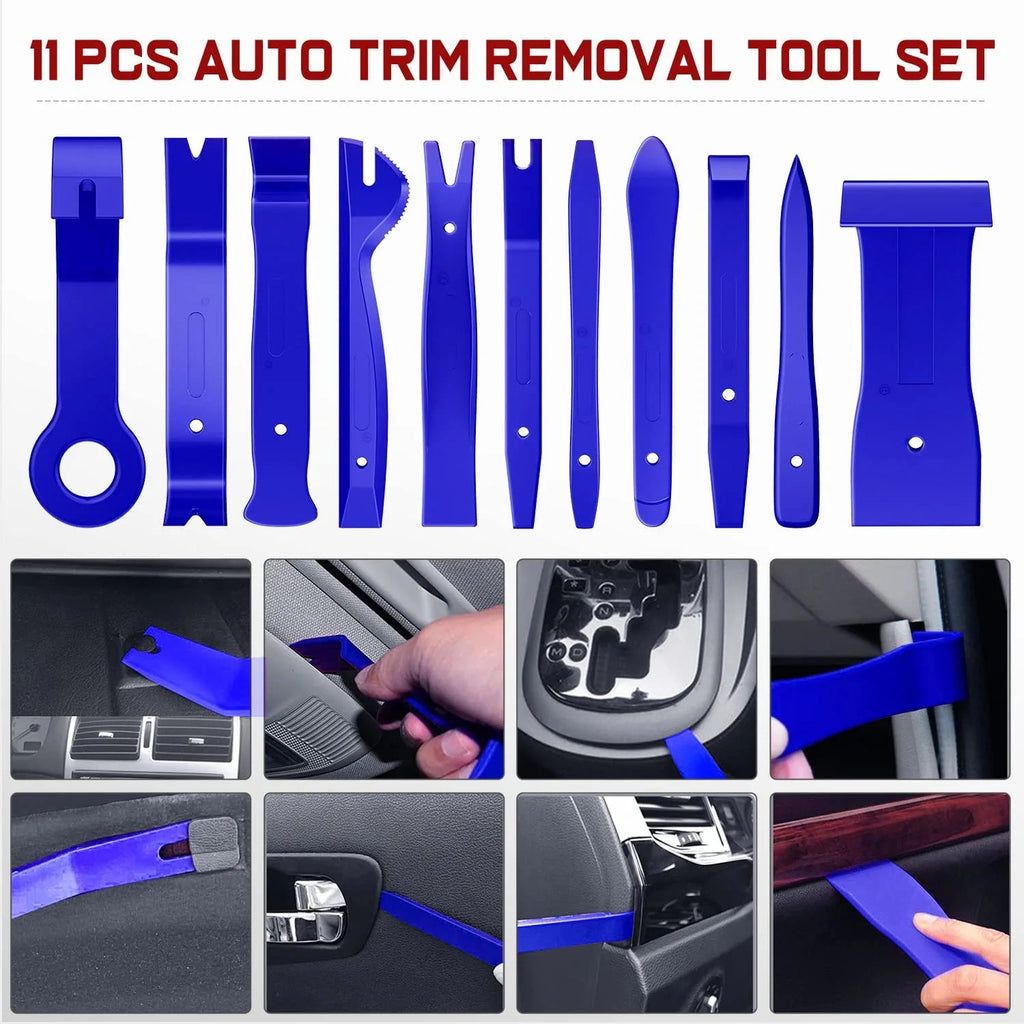 Nilight 238pcs Trim Removal Tool, Auto Push Pin Bumper Retainer Clip Set Fastener Terminal Remover Tool Adhesive Cable Clips Kit Car Panel Radio