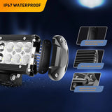 Nilight Led Light Bar 72W 12Inch LED Light Bar Spot Flood Combo 5040lm LED Fog Lights Pods Off Road Light Driving Working Light for Truck Golf Cart SUV ATV UTV Boat, 2 Years Warranty