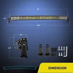  Product Dimension Of Nilight LED Light Bar